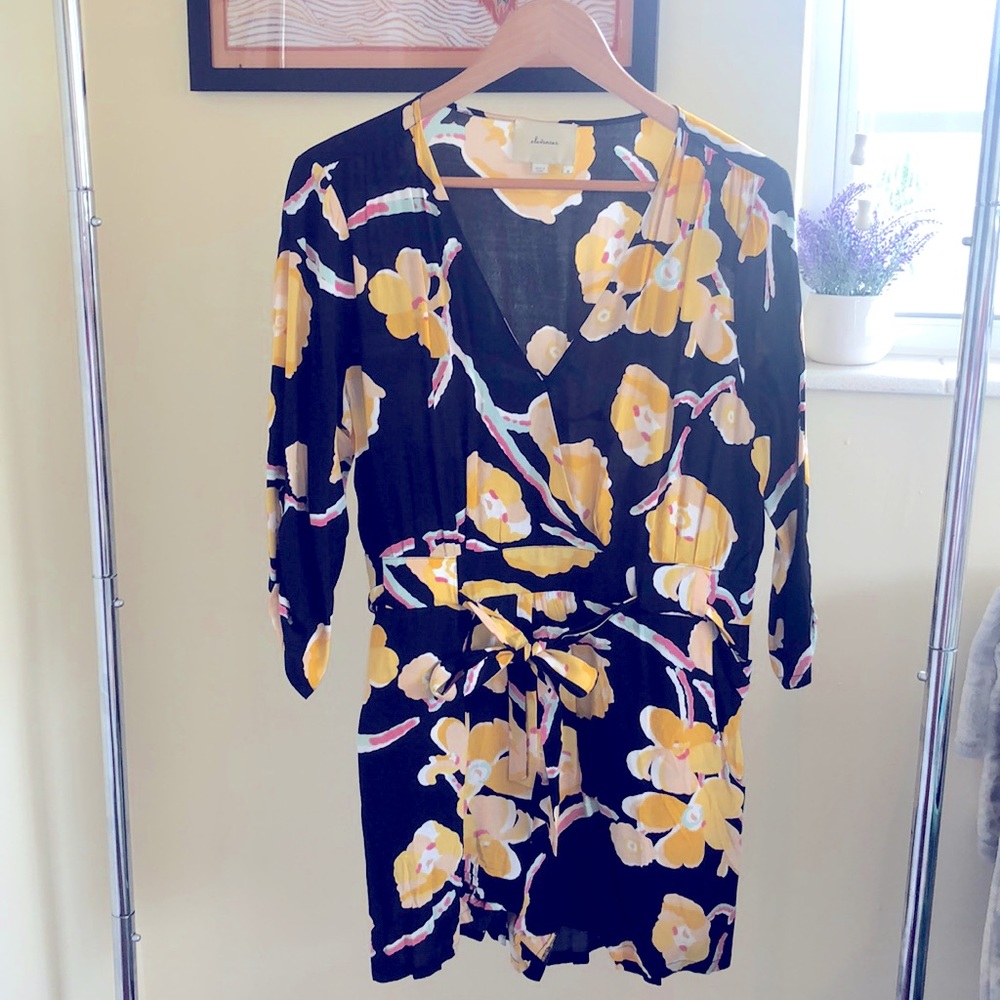 🌼 Anthropologie floral romper